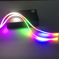 Bande LED RVB colorée pour feux de jour, accessoires de bande LED pour voiture, bande LED de poursuite de phares, bande LED flexible RVBW DRL
