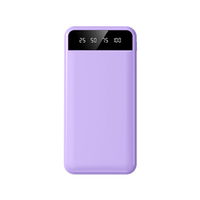 Banque d'alimentation 10000mah Affichage numérique Charge rapide 2A Banque d'alimentation portable 20000mah avec 4 câbles Banques d'alimentation fines