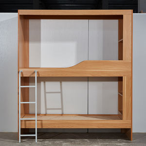 <span class=keywords><strong>Lit</strong></span> d'appartement moderne en bois tout compris à double hauteur pour dortoir étudiant, garderie, classe, utilisation pour la sieste des enfants - Product Image 3