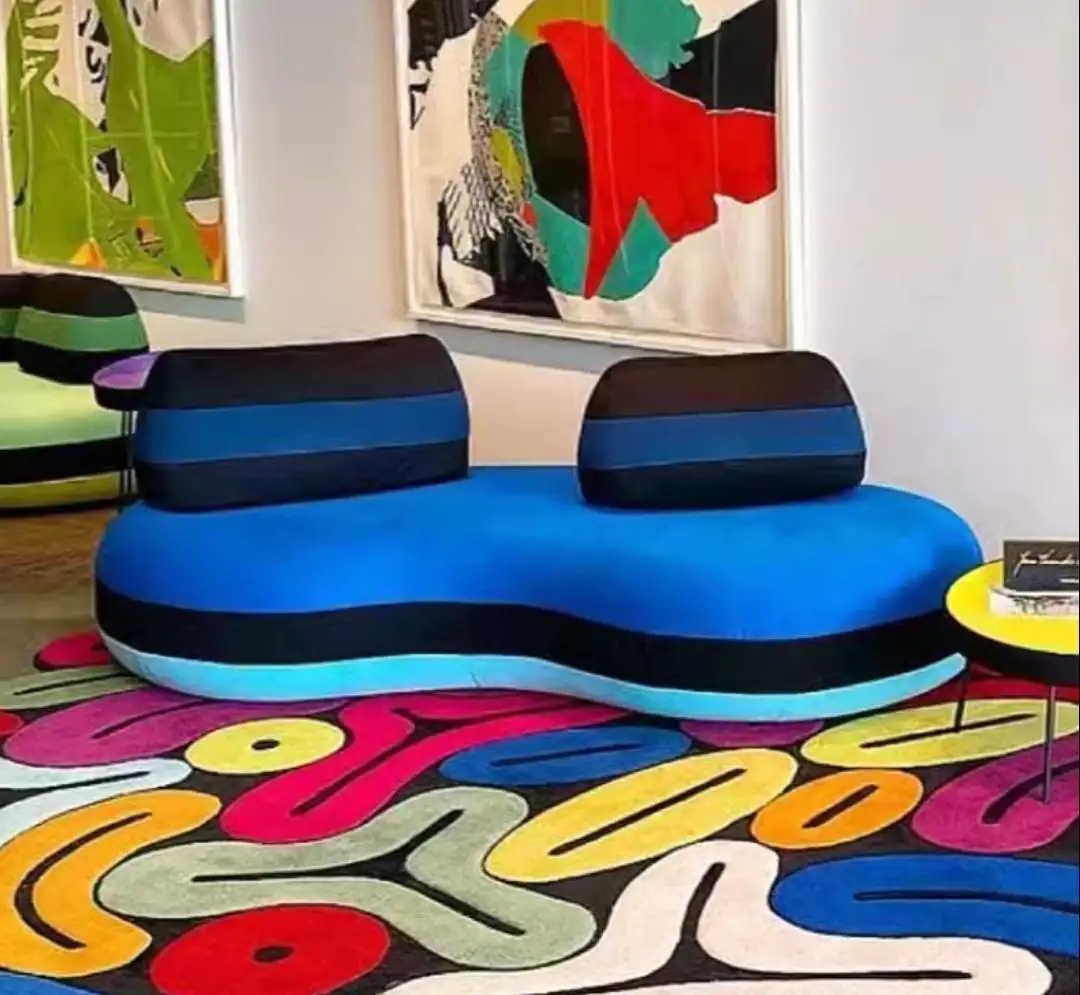 Candy sofá color tela impresa personalidad ocio red creativa diseñador rojo sala de estar Hotel sofá
