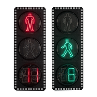 Feu de signalisation piétonnier LED de qualité municipale 300 mm avec minuteur intégré à 2 chiffres et 7 segments pour passage piétonnier autoroutier