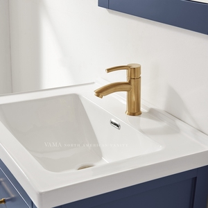 VAMA Factory 24 Inch Small Size American Home <strong>Bathroom</strong> <strong>Cabinet</strong> with <strong>Thin</strong> Ceramic Basin <strong>Bathroom</strong> Vanity Furniture 795024 - Product Image 4