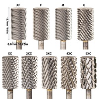 Logo personnaliser 6.6mm grand cylindre grand baril professionnel F M C 2XC 3XC 4XC 5XC foret à ongles en carbure de tungstène pour perceuse Eflie