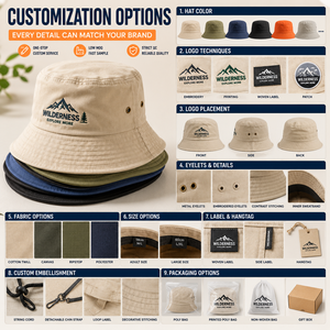 Custom Travel Fisherman Leisure Solid Color <b>Men</b> Women <b>Flat</b> Top Wide Brim Summer <b>Cap</b> Cotton Satin Lined Bucket Hats For Women - Product Image 5