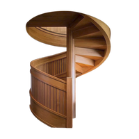 Escalier de grenier en bois massif peu encombrant, escalier intérieur en bois sur mesure, design durable à rotation pour appartement, loft, hôtel, mobilier