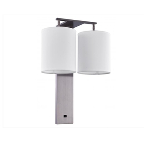 Lampe murale de chevet de luxe grand format avec abat-jour en lin à base ronde pour la décoration intérieure - Product Image 5