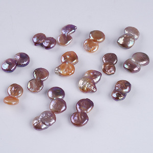 Nouvelles perles d'eau douce pour la création de bijoux, 10-13 mm, naturelles, roses, violettes, perles bouton, perles ovales, perles en vrac pour la vente en gros - Product Image 3