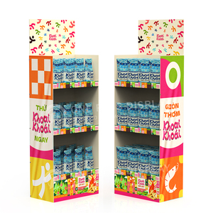 Có thể gập lại thân thiện với môi trường các tông siêu thị kệ trưng bày sàn cho các sản phẩm lễ hội đồ ăn nhẹ thông thường-Có thể tùy chỉnh cho - Product Image 1