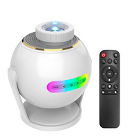 Projecteur d'étoiles de plafond 4K HD ABS avec lumière blanche chaude, 60 thèmes galactiques dynamiques, haut-parleur, télécommande, lampe de nuit décorative murale pour chambre à coucher