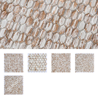 2026 nouveau design bronze couleur hexagone aluminium peler et coller mosaïque carrelage dosseret