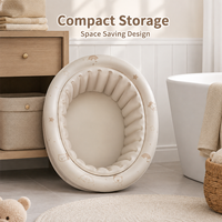 Baignoire gonflable pour bébé avec pompe à air intégrée, chambres à air en PVC isolées et rangement compact pour personnalisation de marque