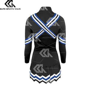 Costume de pom-pom girl personnalisé pour filles, jeunes et femmes, manches longues, tissu extensible, <span class=keywords><strong>uniforme</strong></span> de cheerleading - Product Image 4