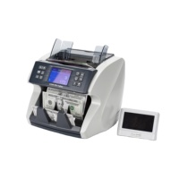 Machine de comptage de billets de YS-955A supportant de nombreuses devises une poche de tri des billets de banque USD, EURO