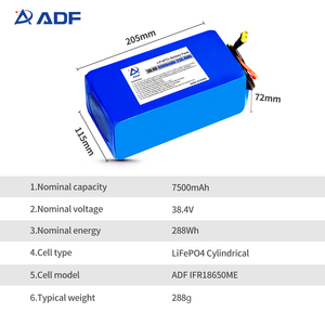 Bateria Recarregável Personalizada para Scooter Elétrico 12v 24v 36v 48v 60v 72v 7.5ah 10ah 20ah 30ah 40ah - Product Image 2