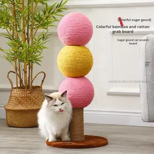 Poteau à gratter vertical en sisal, résistant aux rayures, protection du canapé, cadre d'escalade debout, jouet pour animaux de compagnie - Product Image 2