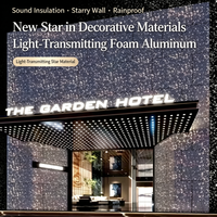 Mousse d'aluminium translucide, plafond étoilé, cloison métallique, devanture de magasin, panneau acoustique, séparateur mural intérieur/extérieur