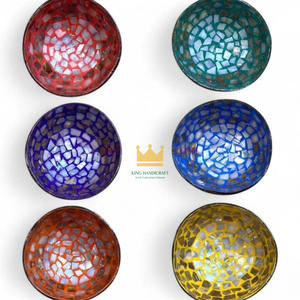 Tazón de Coco Ecológico de Vietnam con Incrustaciones de Nácar, Duradero y Ligero para Decoración del Hogar, Empaque de Regalo Personalizado - Product Image 6