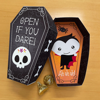 Mini boîte à cercueil en bois européen inachevé Halloween 12 pouces/6 pouces petit anneau de cercueil en bois prix bas-coffrets cadeaux