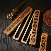 Porte-encens en bois rétro bouddhiste, porte-bâtonnets d'encens, attrape-cendres, écologique, durable, outils d'aromathérapie, décoration d'intérieur