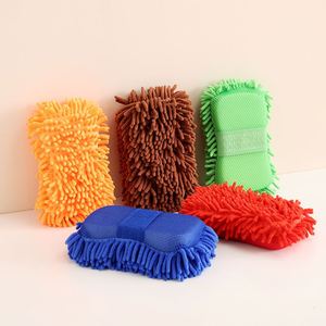 Wholesale Chenille Plush Cleaning <b>Brush</b> Block Super Sponge Gloves for Efficient Car Wash - Product Image 1