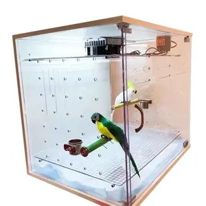 Incubatrice di alta qualità con gabbia per uccelli con regolatore di temperatura e umidità