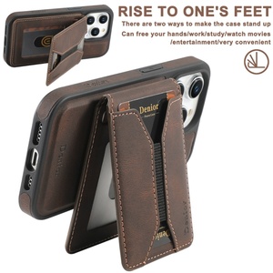 Funda Magnética de Cuero para Teléfono Denior con Soporte Desmontable para Tarjetas, Compatible con iPhone 16 15 14 13 12 - Product Image 3