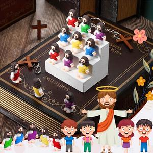 Mini Figuras de Jesús, Lindas Figuras Religiosas Coleccionables, Decoración Colorida <span class=keywords><strong>para</strong></span> el Hogar o Escritorio, Regalo Religioso Perfecto <span class=keywords><strong>para</strong></span> <span class=keywords><strong>Bautizo</strong></span> - Product Image 5