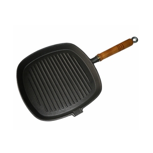 <span class=keywords><strong>ก</strong></span>ระ<span class=keywords><strong>ทะ</strong></span>ย่างเหล็<span class=keywords><strong>ก</strong></span>หล่อเคลือบพรีเมียมอเนกประสงค์สีดำคลาสสิกใหม่ปี 2026 พร้อมด้ามจับไม้ตามหลักสรีรศาสตร์ - Product Image 1