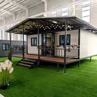 Villa préfabriquée de luxe, maison modulaire en EPS, maison conteneur extensible de 20 pieds et 40 pieds avec toit en pente et porche, marché USA Australie Airbnb