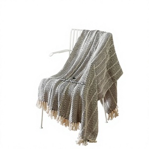 2025 Luxury Cotton Black Handmade Woven <b>Throw</b> Sofa Blanket <b>Indian</b> Decorative Different Designs Bedding for Winter Home By ITHL - Product Image 1