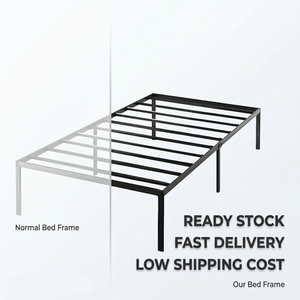 Letto Moderno in Metallo, Misura Singola 190x97cm, Reclinabile <span class=keywords><strong>Salvaspazio</strong></span>, Piattaforma Facile da Montare, Economico per Camera da Letto - Product Image 2