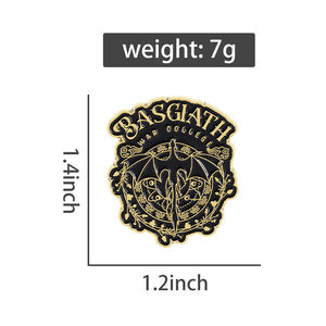 Épinglette en émail Basgiath War College, Dragons de la Quatrième Aile, <span class=keywords><strong>roman</strong></span> fantastique, broche, badge de revers, bijoux, cadeau pour les amis bibliophiles - Product Image 6