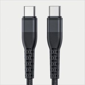 สายชาร์จโทรศัพท์ PD 60W ที่ทำงานร่วมกันได้1M 2M 3M สายดาต้าแบบคู่ชนิด C สายไนลอนถัก C-C สำหรับ Huawei Xiaomi - Product Image 1