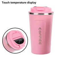 B01-0059 Double isolation sous vide 500ml gobelet en acier inoxydable bouteille d'eau intelligente tasse à café tasses avec couvercle à température LED