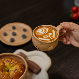 Set di Tazze da Caffè Fatte a Mano con Motivo Vintage di Orsetti, Adatte per Microonde e Lavastoviglie, Piccole e Graziose per Tè e <span class=keywords><strong>Acqua</strong></span> - Product Image 5
