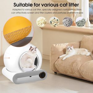 65L lớn thông minh tự làm sạch Mèo Hộp xả rác tự động loại bỏ mùi với ứng dụng Điều khiển Wifi tự động mèo nhà vệ sinh hộp xả rác - Product Image 6