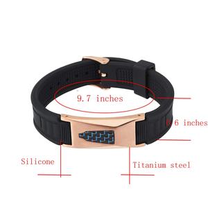 Lettrage laser personnalisé Logo gravé Cadeau Hommes Protection Guérison Santé Sport <span class=keywords><strong>Bande</strong></span> Bracelet magnétique Bracelets en <span class=keywords><strong>silicone</strong></span> - Product Image 3