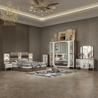 Ensemble de meubles de chambre à coucher de luxe pleine grandeur bonne qualité en bois chambre à coucher principale Style Simple coiffeuse table de chevet fonction stockage