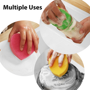 Éponges de cuisine double face grandes et résistantes pour le nettoyage de la vaisselle, non abrasives, pour lave-vaisselle, tampons à récurer - Product Image 3