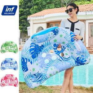 Canapé flottant gonflable en forme de coquille de tortue, en PVC, avec porte-gobelets, chaise longue d'extérieur - Product Image 5