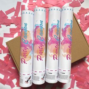 Wholesale Gender Reveal Hand Twist Confetti <strong>Popper</strong> Pink Square Paper Bits Birthday Party Shooting Decoration Cannons - Product Image 6