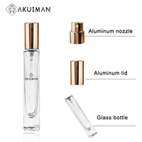Flacons de parfum vides en verre personnalisés de 10 ml avec pulvérisateur à pompe et boîte sérigraphiée