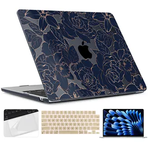New Latest Style For Macbook Air 15 Inch 2023 Crystal Transparent UV Printed Clear Cases For Macbook With M2 Chip Cover