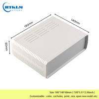 Boîtier électronique personnalisé en plastique ABS, boîte de projet en plastique, boîte de jonction en plastique pour boîte électrique en plastique 180*140*60mm