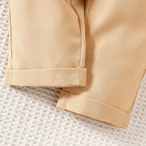 Ensembles de vêtements populaires <span class=keywords><strong>pour</strong></span> bébés garçons, t-shirt rayé et salopette courte <span class=keywords><strong>pour</strong></span> enfants, costumes formels <span class=keywords><strong>pour</strong></span> enfants - Product Image 4