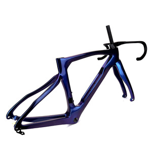 Telaio per Bicicletta da Strada CG 700C in Fibra di Carbonio, Telaio Aerodinamico <span class=keywords><strong>con</strong></span> Manubrio Curvo, Tubo Sella e Forcella Anteriore Completi - Product Image 6