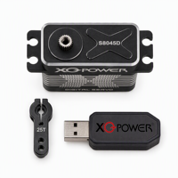XQ-POWER XQ-S8045D Servo numérique sans noyau haute tension étanche 48kg-cm pour voiture RC à l'échelle 1/5, direction de drone et mécanisme de largage