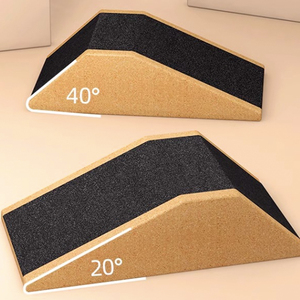 Venta al por mayor personalizado estiramiento pantorrilla Slant Board Raise Pushup Yoga antideslizante <span class=keywords><strong>corcho</strong></span> Squat Wedge Block - Product Image 3