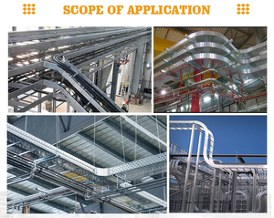 Có cấu trúc hệ thống dây điện Heavy Duty thẳng thép mạ kẽm Cáp khay Cáp Trunking kích cỡ - Product Image 4