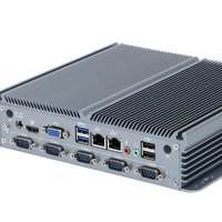 PC Industrial Sin Ventilador de 6 COM RS232 RS485 con Pentium Intel J3710, 8x USB, 2x Gigabit LAN, VGA, HD-MI, Audio, Watchdog, Montaje en Pared